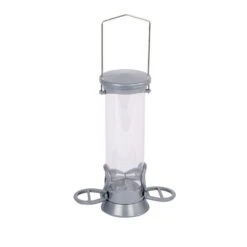 Silver Defender 2 Port Metal Seed Feeder -Nature Home Sales 31031 01