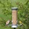 Silver Defender 2 Port Metal Seed Feeder 2 Silver Defender 2 Port Metal Seed Feeder -Nature Home Sales 31031