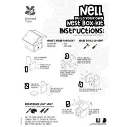 National Trust Kids Build-Your-Own Nell Nest Box Kit 17 National Trust Kids Build-Your-Own Nell Nest Box Kit -Nature Home Sales 904839721 nt kids nell instructions