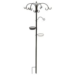 Bird Feeder Pole System - Black -Nature Home Sales 94075 01 3
